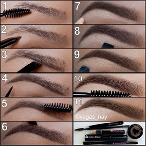 (Not my own) 
How to define your brows using eye shadow and concealer. 