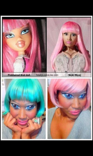 i've got the inspire from nickiminaj and doll combine it togater  this look very suit to my skin^o^