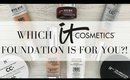 IT COSMETICS FOUNDATION REVIEW AND COMPARISON | Which is BEST for YOU?!