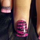 Micro Zebra print nails