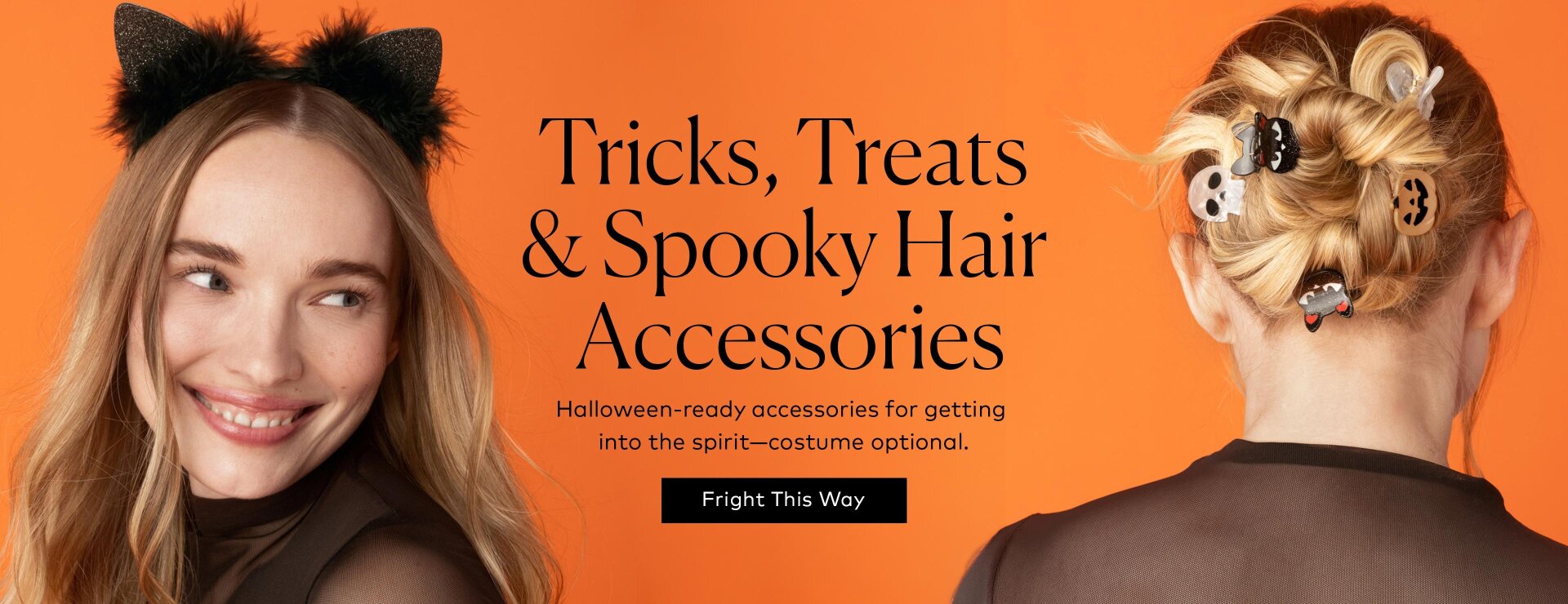 Spooky season is going straight to our heads. Dress up your hair with playful Halloween extras that bring the spirit, with or without a costume. Shop Halloween accessories on Beautylish.com!
