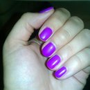 Purple grow out Mani after bad breakage 