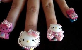 Hello Kitty Meets GrindHouseBarbie 10D by BellaGemaNails