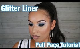 Blue Glitter Liner & Cool-Toned Lip (Full face tutorial) | ChristineMUA