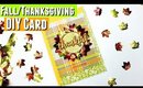 Easy DIY Thanksgiving Cards Idea, DIY Foil Thanksgiving Card Tutorial, Handmade Autumn Card for fall