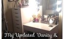 My Updated Vanity and Makeup Collection!!!!!