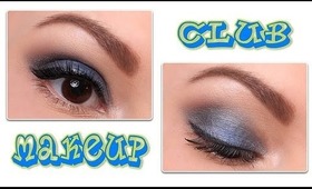 Club MakeUp: Blue & Brown smokey eyes