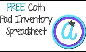 I Made a FREE Cloth Pad Inventory Spreadsheet