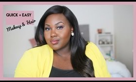 QUICK AND EASY HAIR AND MAKEUP ROUTINE FOR DARK SKIN