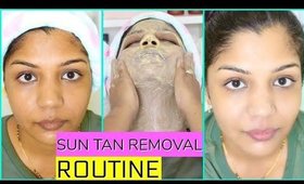 Sun Tan Removal ROUTINE At Home | SuperPrincessjo