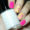 Neon Dry Brush/Distressed Nails 