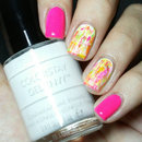 Neon Dry Brush/Distressed Nails 