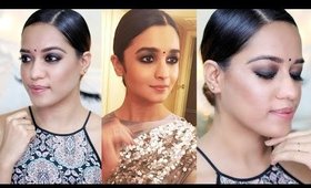 Alia Bhatt Inspired Makeup Look | Smokey Eyes And Nude Lips