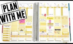 Plan with me: GOLDEN Erin Condren Life Planner Weekly Spread / Erin Condren Vertical #37