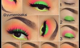 99 half balloons 80s  Inspired makeup