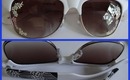 DIY! How I decorate sunglasses/shades using nail art stickers. (Lace and animal print pattern)
