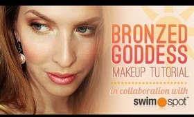 Bronze Goddess Summer Beach Makeup Tutorial with Swimspot.com