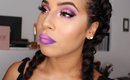Purple & Coral Half Cut Crease With Winged Liner Tutorial