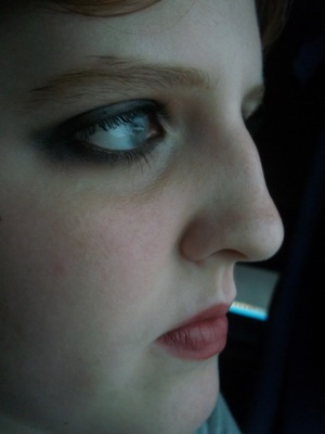 Simple night time/ after school look (Keeping the makeup used in the day time look, just darkened up and using a bold lipcolor)