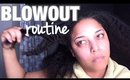 BLOWOUT on NATURAL HAIR | Heat styling HIGH POROSITY Curly Hair | MelissaQ