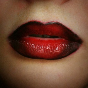 ombre lips using drgstore products