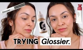 GLOSSIER MAKEUP HAUL + FIRST IMPRESSIONS