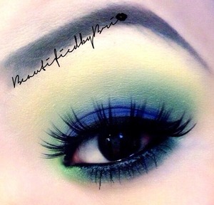 Blue, green and yellow look :) 