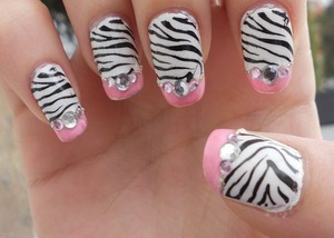 Not my nails but very cool because of the zebra print
