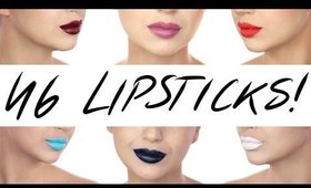 46 LIPSTICK SWATCHES! Make Up For Ever Artist Rouge Lipsticks