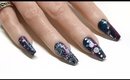 GALAXY GEL NAIL TUTORIAL WITH STAMPING