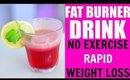 FAT BURNER Drink For Rapid Weightloss NO EXERCISE | SuperPrincessjo