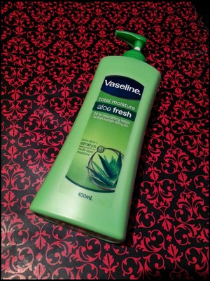 Vaseline Total Moisture Aloe Fresh 24 Hour Nourishing Lotion – 5/5 Stars

Cost: $7.68 for a 400 mL bottle.

Upsides:
- I really, really like this product; it applies smoothly and feels so light on your face that after a minute or so you can’t even feel it there.
- I like to use this product when I wake up in the morning, after I take a shower and right before I go to bed. 
- I also like to use it underneath my foundation, that way I don’t have to use as much primer.

Downsides:
- When it starts to dry it feels slightly greasy to touch, but apart from that it’s great.