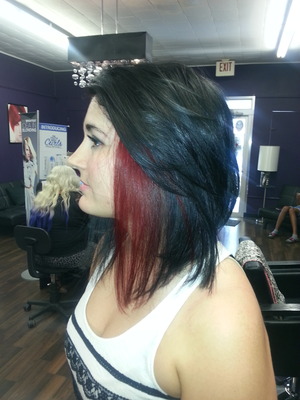 Long inverted bob and color by me