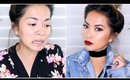 Full Face Cheap Affordable Vampy Makeup Look