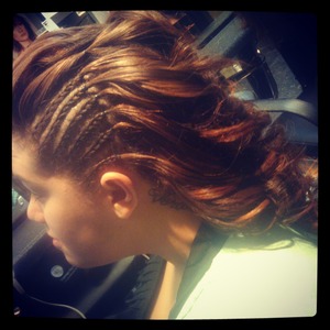 Corn rows with puff and curls (: