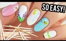 Nail Art For Beginners Using A TOOTHPICK! (Spring Edition)