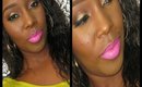Neutral eye + pink bubble gum lips MakeupbyNehsa