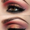 Sexy Pink&Gold Eye Makeup