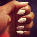 White and silver nails