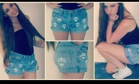 DIY: Vintage Print Shorts