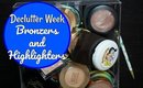 DECLUTTER WEEK | Decluttering My Bronzers and Highlighters Collection