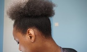 Hair | Easy Fluffy Afro Puff Tutorial