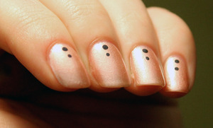 Stole my mamma's pale frosty Profound Pink by Sally Hansen, sponged on the top layer for a purdy pearl effect, then added some dots with Urban Outfitter's Winterberry (sooo much better than Sinful Color's! ahaha) Third day of wear. <3