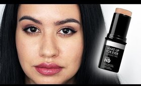MAKE UP FOR EVER HD FOUNDATION STICK WEAR TEST (Y335 Dark Sand) 12 Days of Foundation, Day 3
