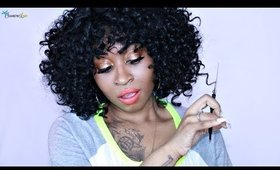 How- To CUT, SHAPE  AND STYLE CURLY WIGS    | SamoreloveTV