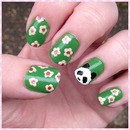 Panda and Blossom Nails