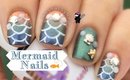 Freehand Mermaid Nail Art Tutorial by The Crafty Ninja