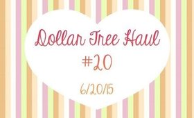 Dollar Tree Haul #20 | 6/20/15 [PrettyThingsRock]