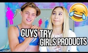 GUYS TRY GIRLS PRODUCTS!