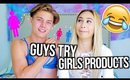 GUYS TRY GIRLS PRODUCTS!